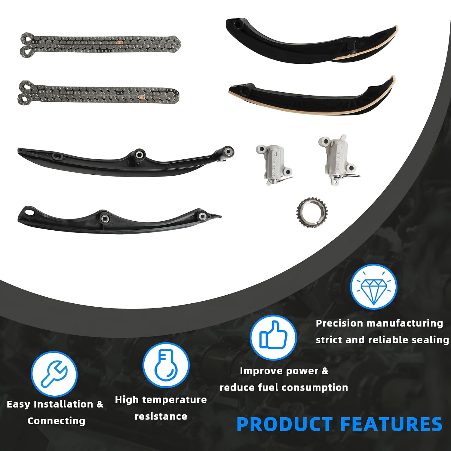 GPQ Timing Chain Kit For Ford F150 Expedition Lincoln Navigator 3.5L 2017-2021