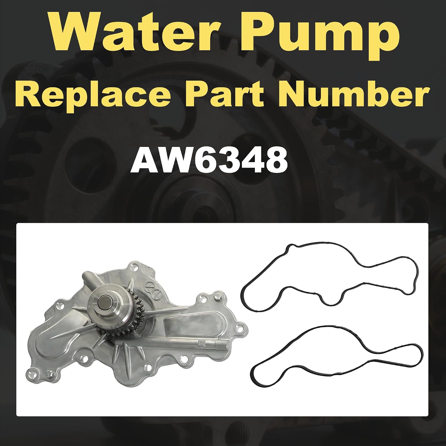 GPQ Timing Chain Kit w/Water Pump For Ford Lincoln 11-17 125-3340 For Explorer Flex Fusion Taurus MKS MKT MKZ 3.5L 3.7L BL3Z-6268-A Addresses Internal Water Pump Leakage&Chain Issues