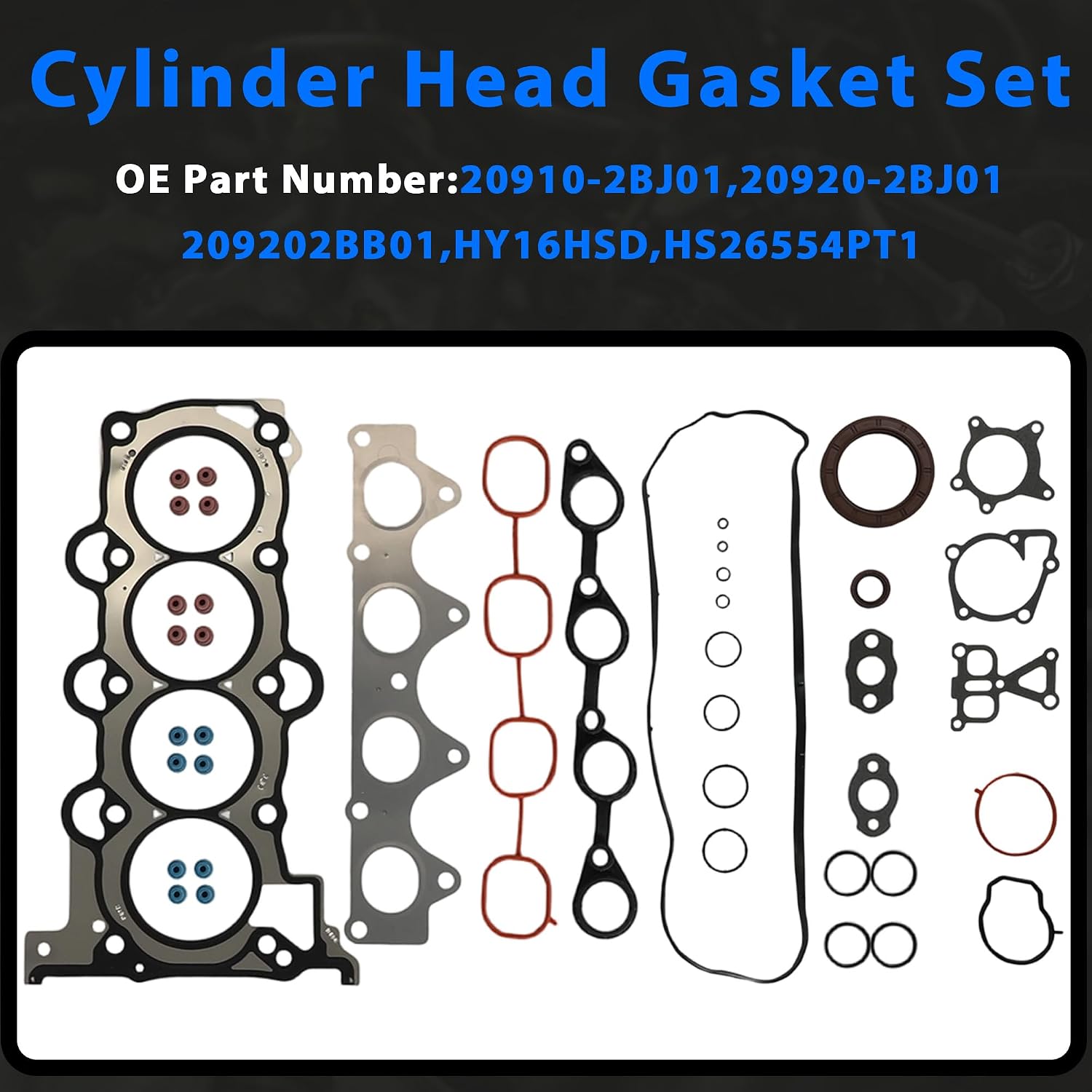 GPQ G4FG 1.6L Engine Head Gasket Crankshaft Timing Chain Kit For Hyundai Kia 06‑22
