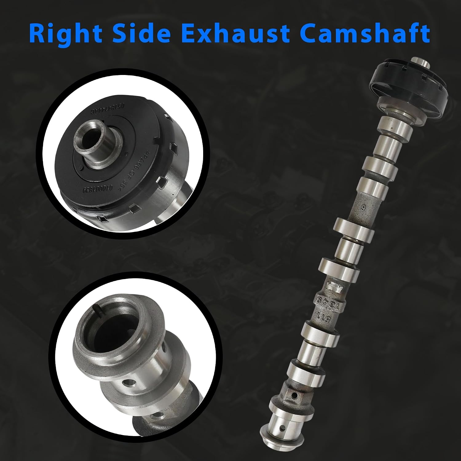 GPQ Right Intake Exhaust Camshaft 5047913AD Fit Jeep Dodge Chrysler Ram 1500 3.6L V6 16-24