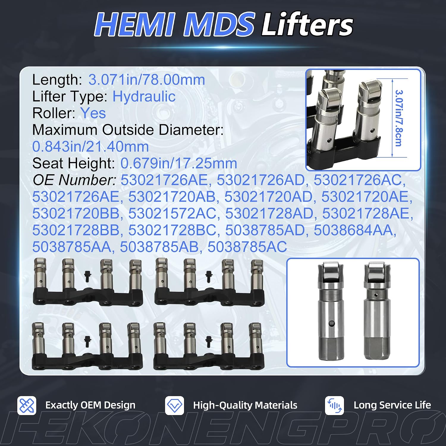 GPQ 5.7 HEMI MDS Cam Lifters Kit Full Gasket Head Bolt Fit Ram 1500 Dodge Chrysler 09-19