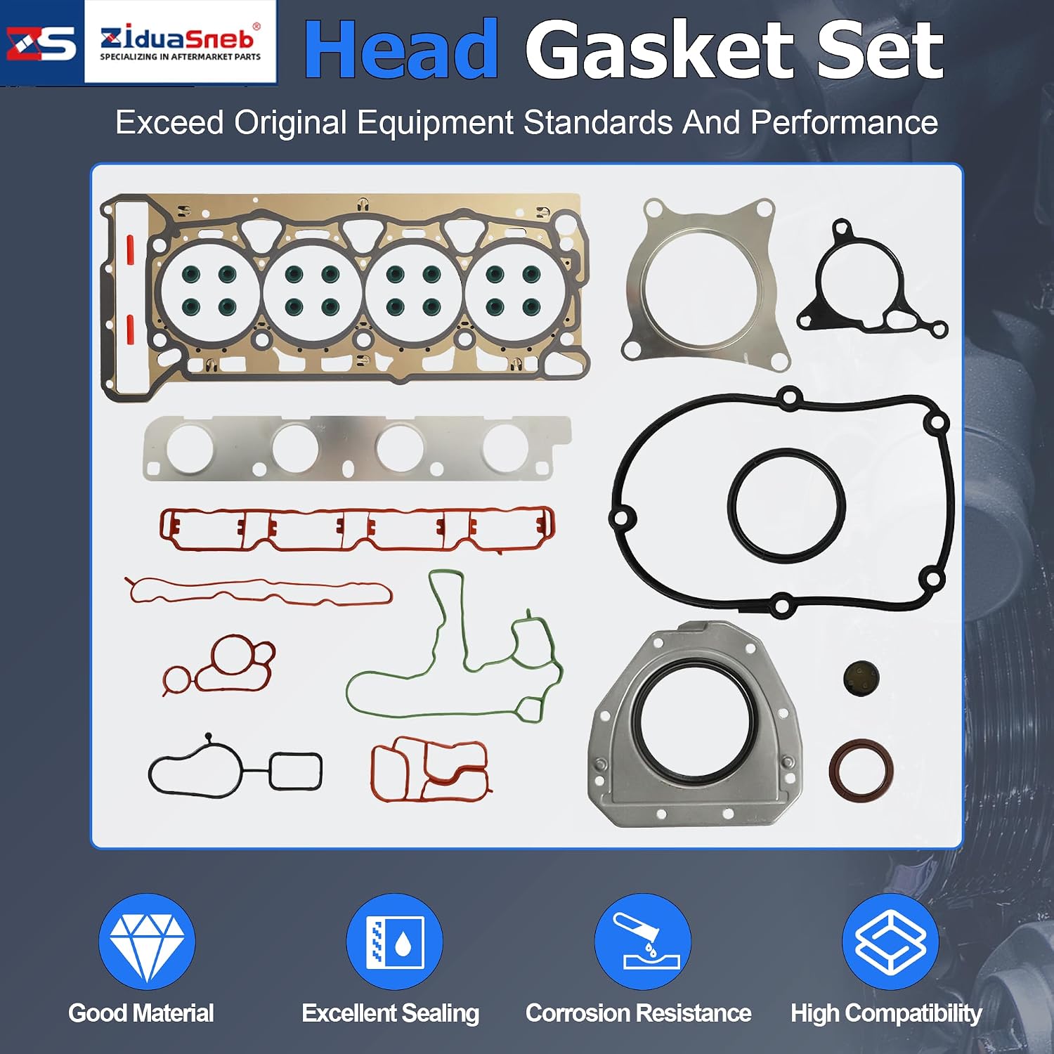 GPQ 06D109601M 2.0T TFSI Head Gasket Timing Chain Kit Audi VW CCTA CAEB 08-13