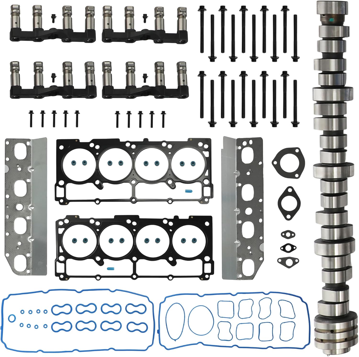 GPQ 5.7 HEMI MDS Cam Lifters Kit Full Gasket Head Bolt Fit Ram 1500 Dodge Chrysler 09-19