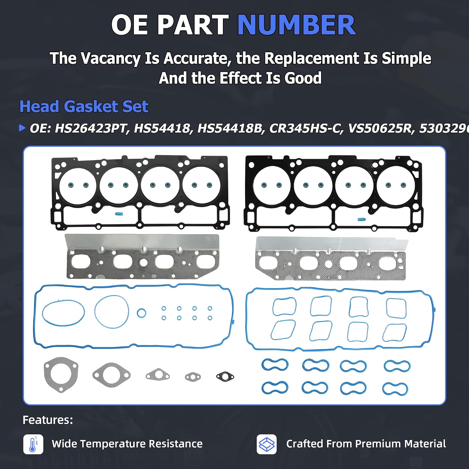 GPQ 5.7 HEMI MDS Cam Lifters Kit Full Gasket Head Bolt Fit Ram 1500 Dodge Chrysler 09-19