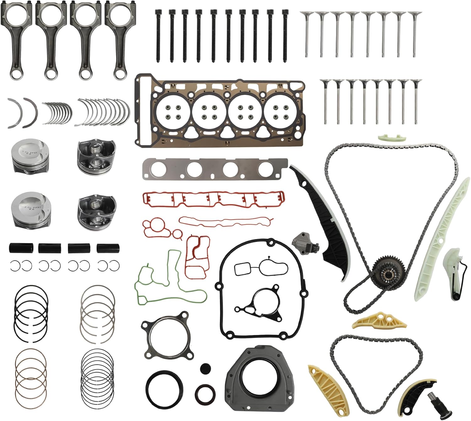 GPQ EA888 Gen2 23mm Piston Timing Chain Head Gasket For Audi  VW 2.0T 11-15