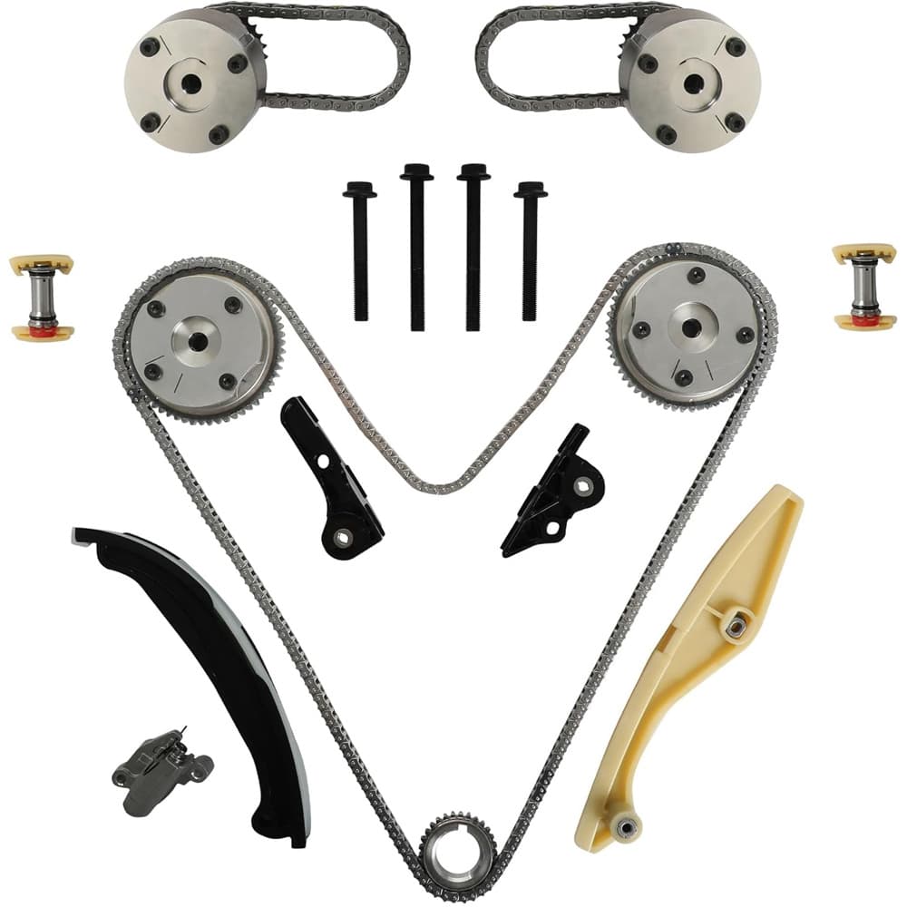 9-0738S timing chain kit with VVT phaser solenoid for Ford Lincoln 3.5 3.7 engine overhaul
