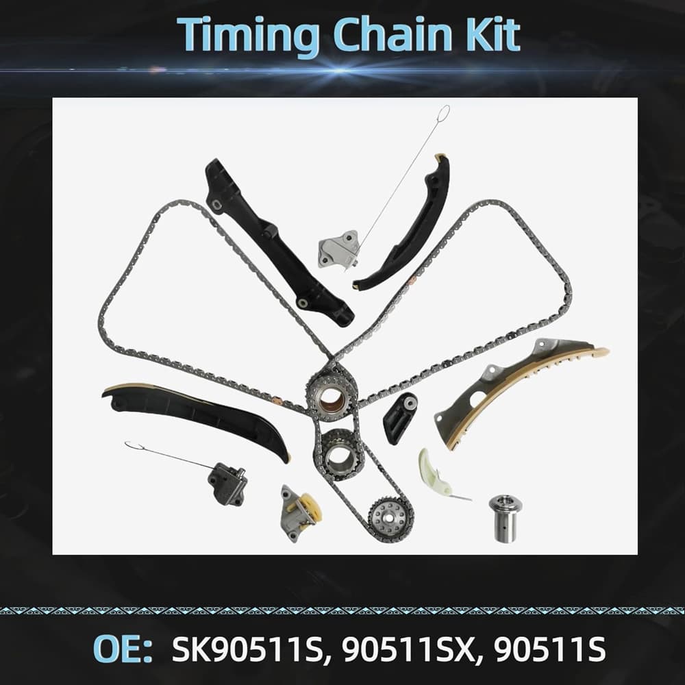 Complete 3.6L Timing Chain Kit, 4Pcs Camshafts, Valve Lifters & Rocker Arms Engine Overhaul Parts
