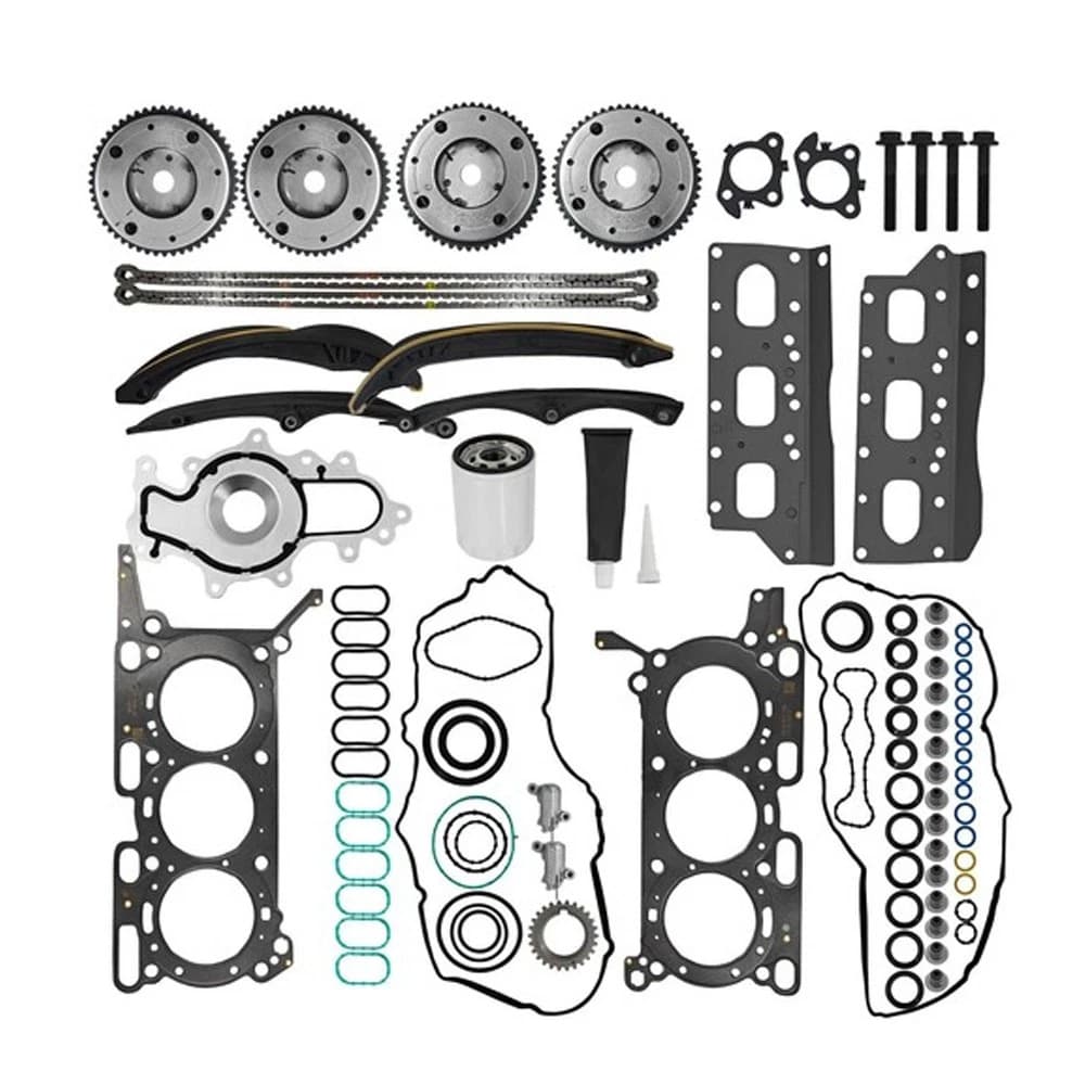 Melling 3-1079S Timing Chain Kit with VVT & Head Gasket for 3.5L Turbo