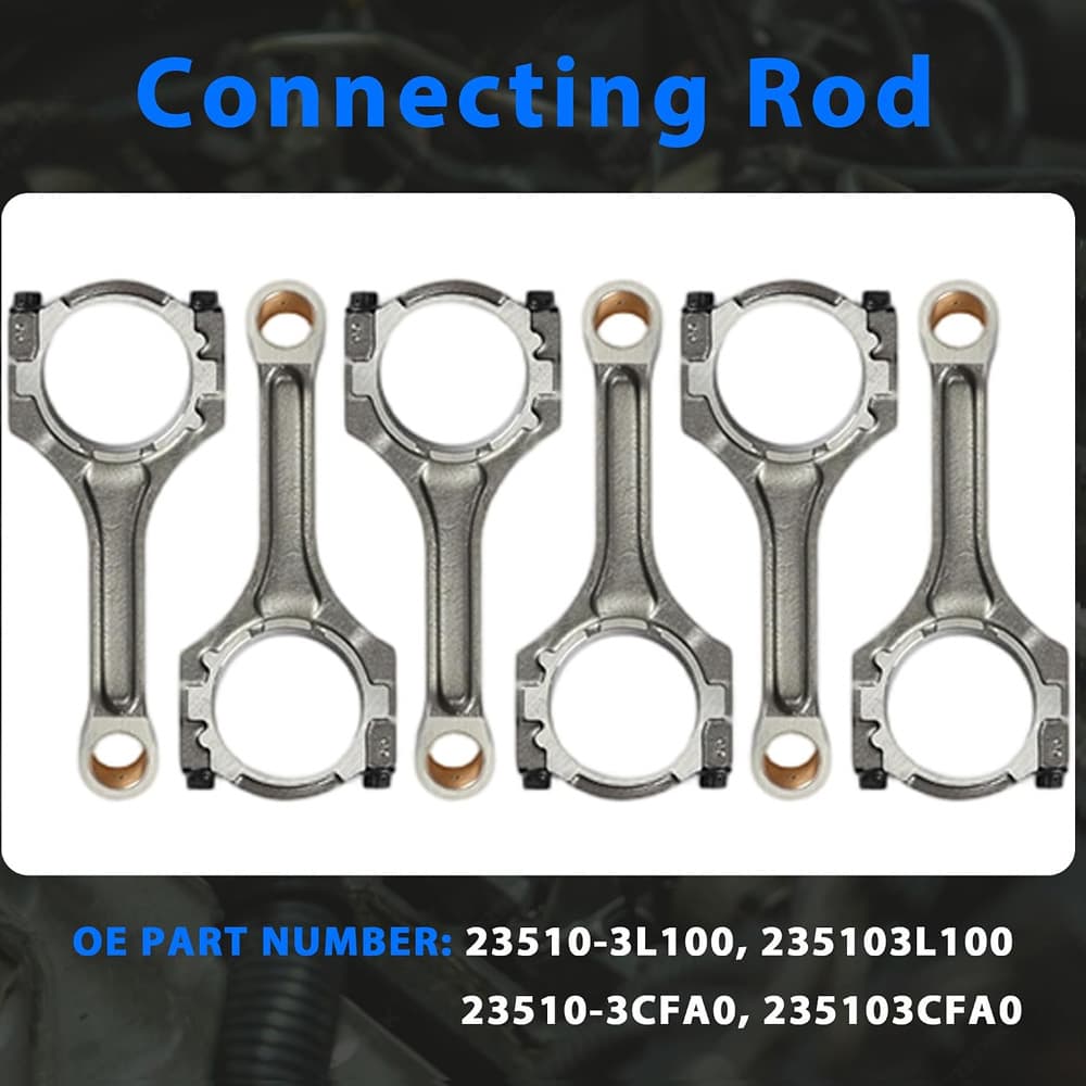 G6DH 3.3L Connecting Rod Set Fit Hyundai Santa Fe Azera Kia Sorento Sedona Cadenza V6 Engine
