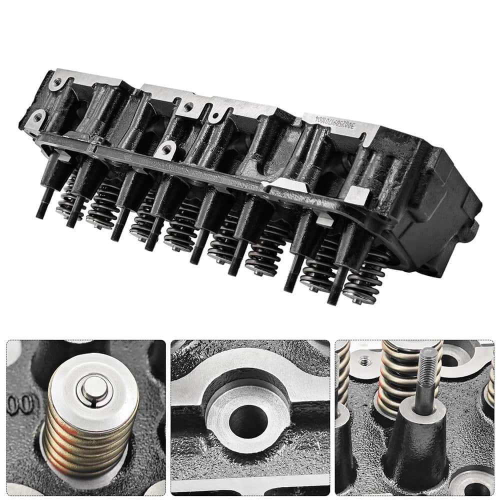 Marine grade GM 3.0L cylinder head assembly for Mercruiser, Volvo Penta, OMC, Marine Power. Pre-assembled valves, hydro pressure tested for boat engine replacement.