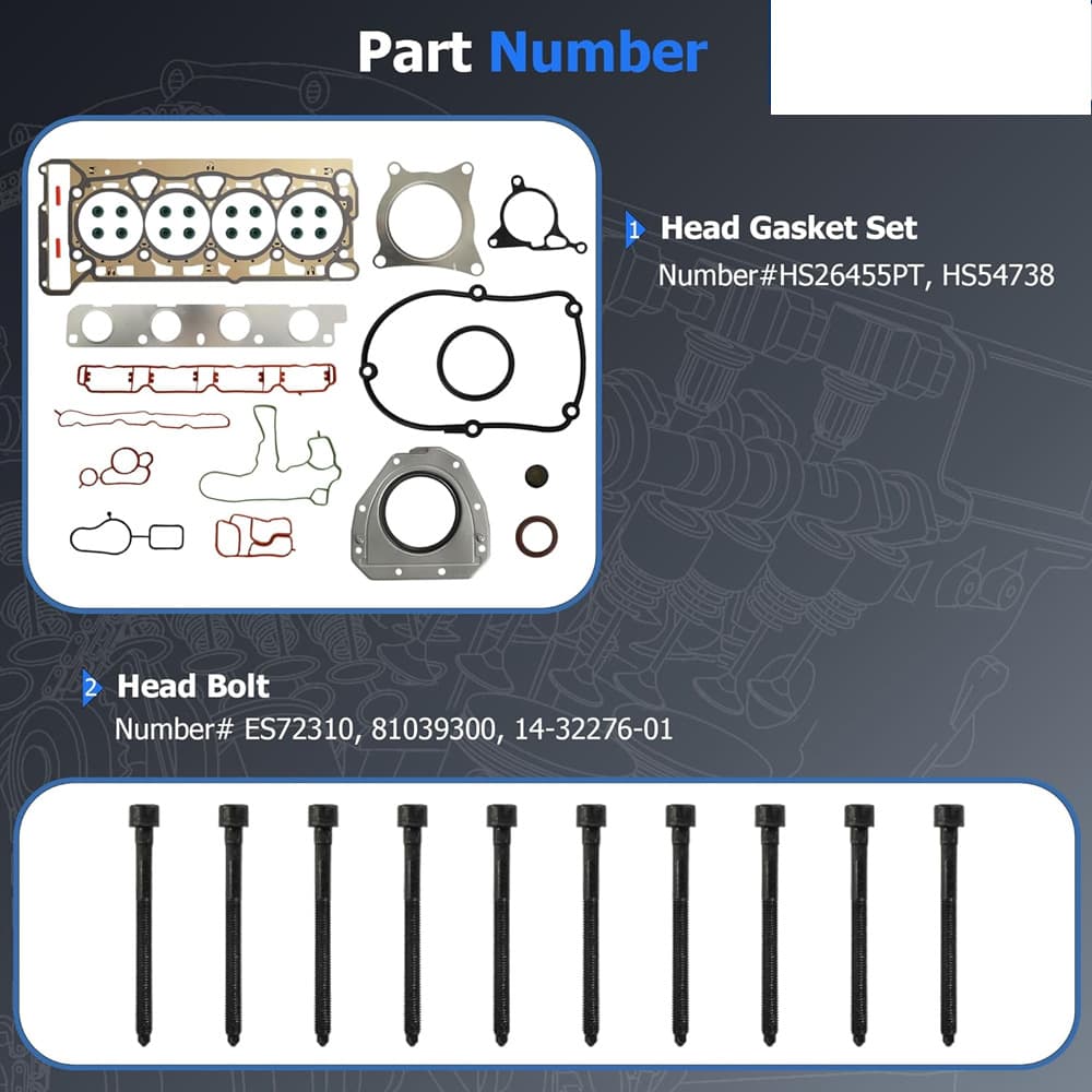 2.0L TFSI Head Gasket Valves Timing Chain & Locking Tool Kit
