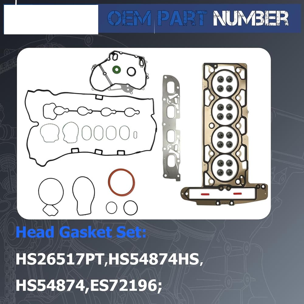 GM 2.4L Cylinder Head Gasket Set Fit Buick LaCrosse Regal Chevy Malibu Saturn 08-17 OE 12604896
