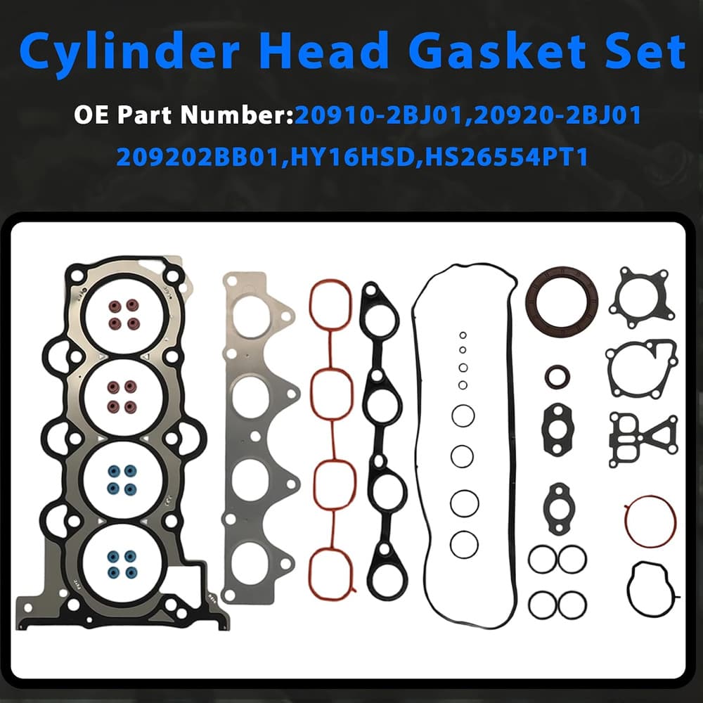 G4FG 1.6L Engine Overhaul Rebuild Kit w/Head Gasket Set Crankshaft Timing Chain Kit Connecting Rod Piston Kit Intake & Exhaust Valve Fit For Hyundai Solaris Accent i30 Kia Rio Soul Ceed 1.6L 2006‑2022