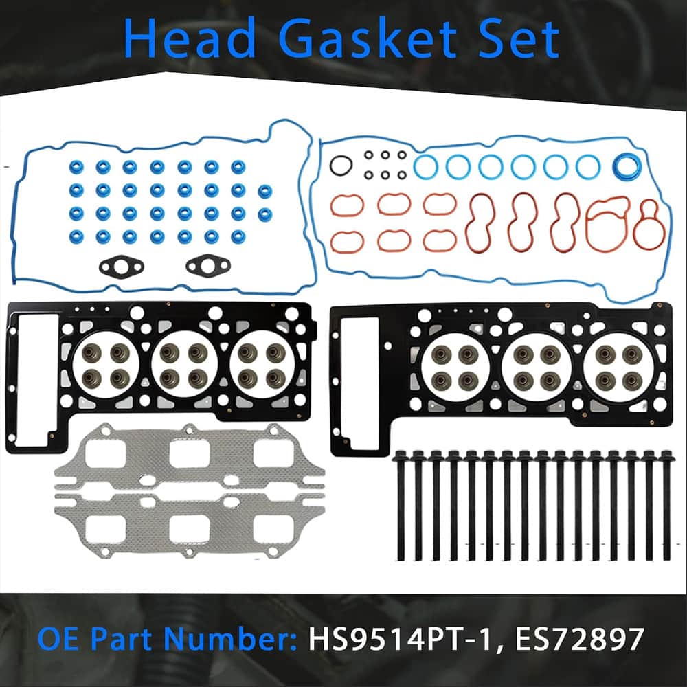 2.7L V6 Head Gasket Set Timing Chain Kit Piston Kit Connecting Rod Bearing Valve for Chrysler Dodge 2.7L V6