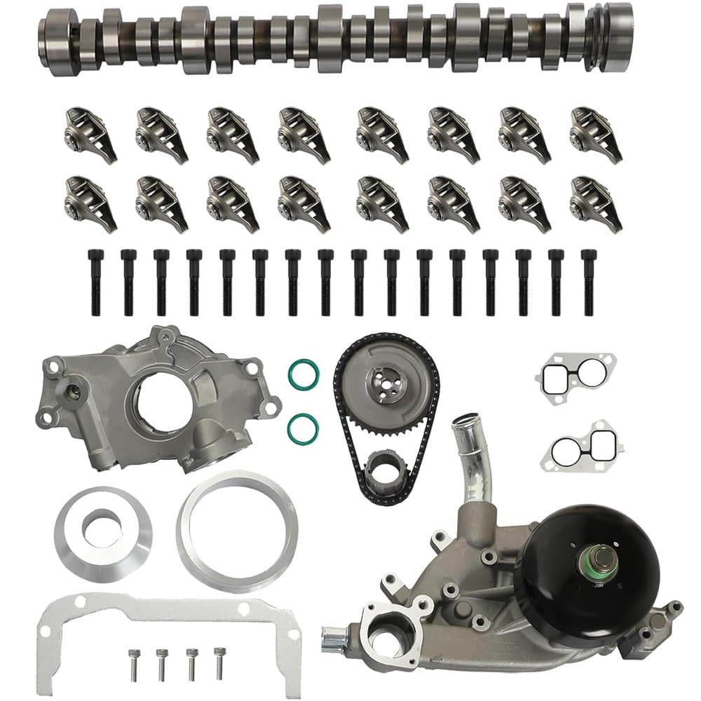 E1840P Sloppy Stage 2 Cam Rocker Arm Timing Water Oil Pump Kit Fit GM LS 5.3L Chevy GMC 1997-2007 V8
