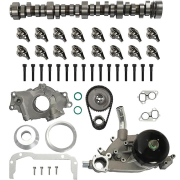 E1840P Sloppy Stage 2 Cam Rocker Arm Timing Water Oil Pump Kit Fit GM LS 5.3L Chevy GMC 1997-2007 V8
