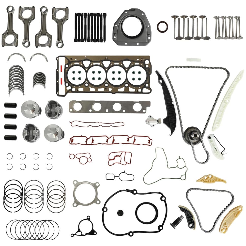 EA888 Engine 23mm Timing Chain & Piston Head Gasket Set with Inlet Exhaust Valve
