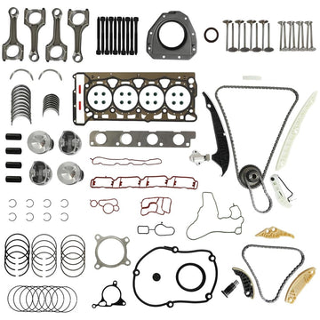 EA888 Engine 23mm Timing Chain & Piston Head Gasket Set with Inlet Exhaust Valve
