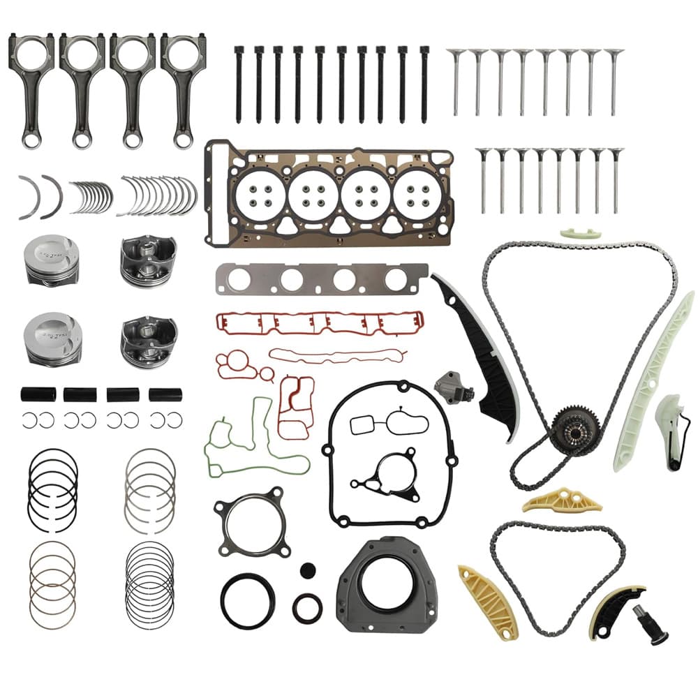 EA888 Gen2 Full Rebuild Kit 23mm Piston Ring Timing Chain Head Gasket For Audi A4 Q5 VW Tiguan 11-15

