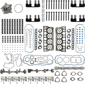 Engine Overhaul Repair Kit Camshaft Head Gasket Bolts Water Pump Lifters Rocker Arms
