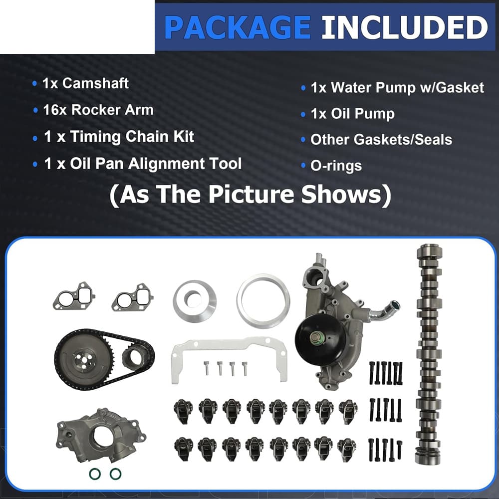 5.3L LS Engine Rebuild Parts Sloppy Stage 2 Camshaft Kit Fit Chevy GMC Buick 1997-2007 V8 Performance Parts
