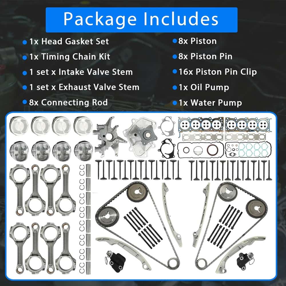 FGS6049 Complete Engine Rebuild Kit Fit Nissan Infiniti 5.6L V8 Z62 Engine Repair Parts
