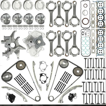 FGS6049 Engine Rebuild Kit Head Gasket Crankshaft Timing Chain Fit Nissan 5.6L V8
