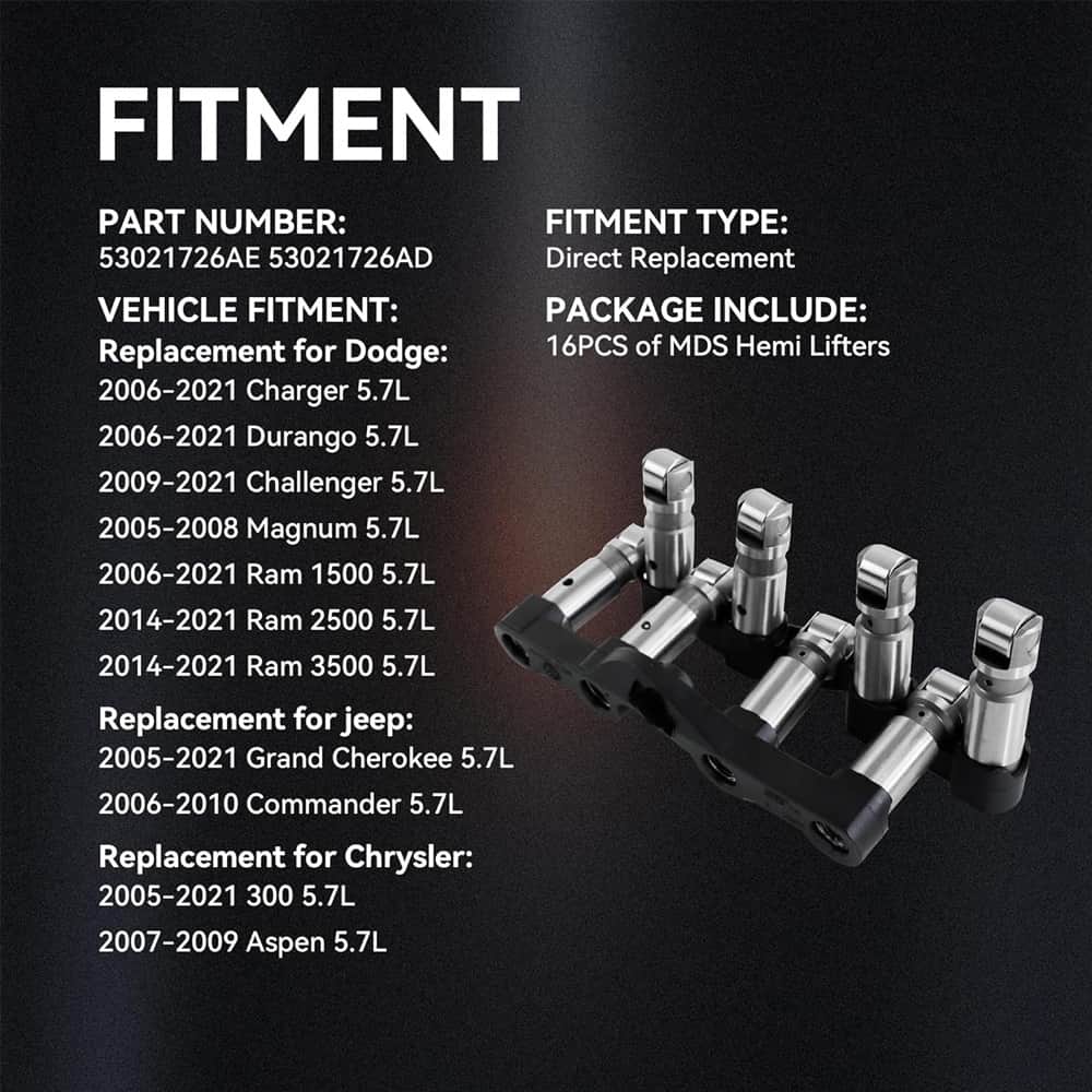 5.7 HEMI MDS valve lifter kit for Jeep Grand Cherokee Dodge Ram Charger Chrysler 300 engine parts
