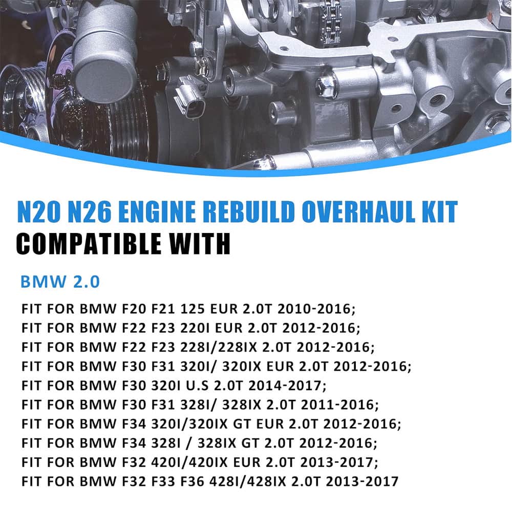 Kit Contents: Crankshaft, high-performance piston assemblies, piston rings, connecting rods, main & rod bearings, full gasket set plus installation hardware