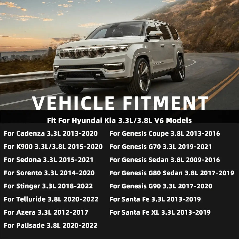 Vehicle Fitment Chart for Hyundai Kia 3.3L/3.8L V6 Engine Timing Chain Kit Parts