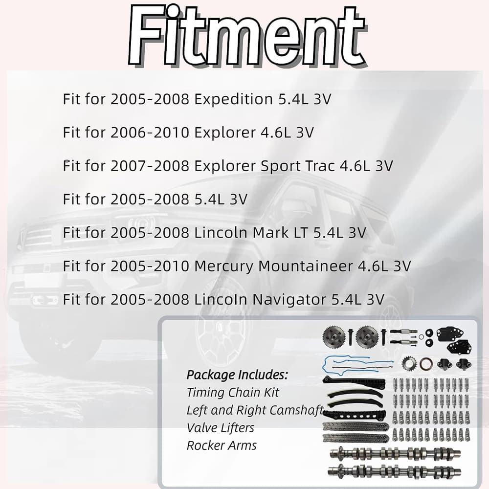 Eliminate timing rattle & valve wear issues, OEM-standard components, 1-year warranty with free shipping