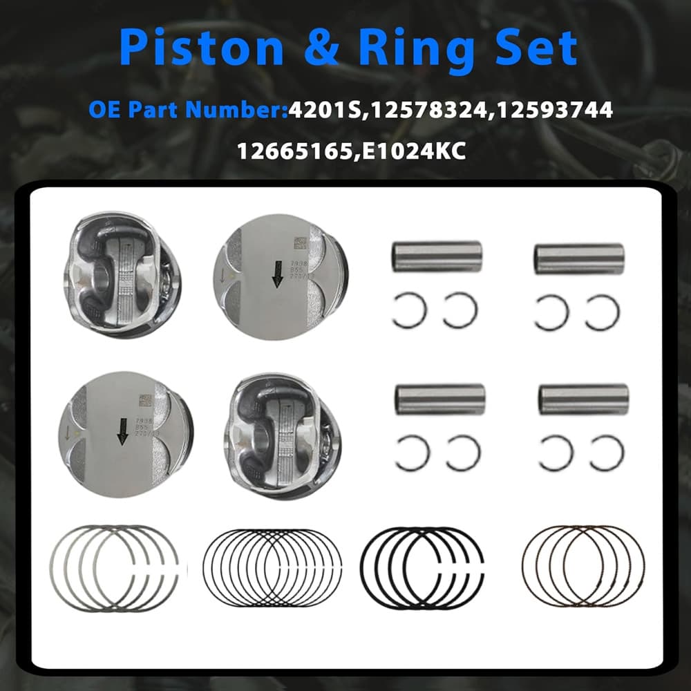 Piston Rings Set for GM Regal Sport Impala Verano Equinox Terrain LaCrosse Malibu 2.2L
