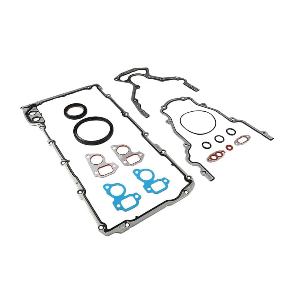 Direct-fit lower gasket set for GM 4.8L, 5.3L, 5.7L, 6.0L, and 6.2L V8 engines, engineered to match OEM specifications for Chevrolet, Buick, and GMC vehicles requiring lower engine sealing replacement.