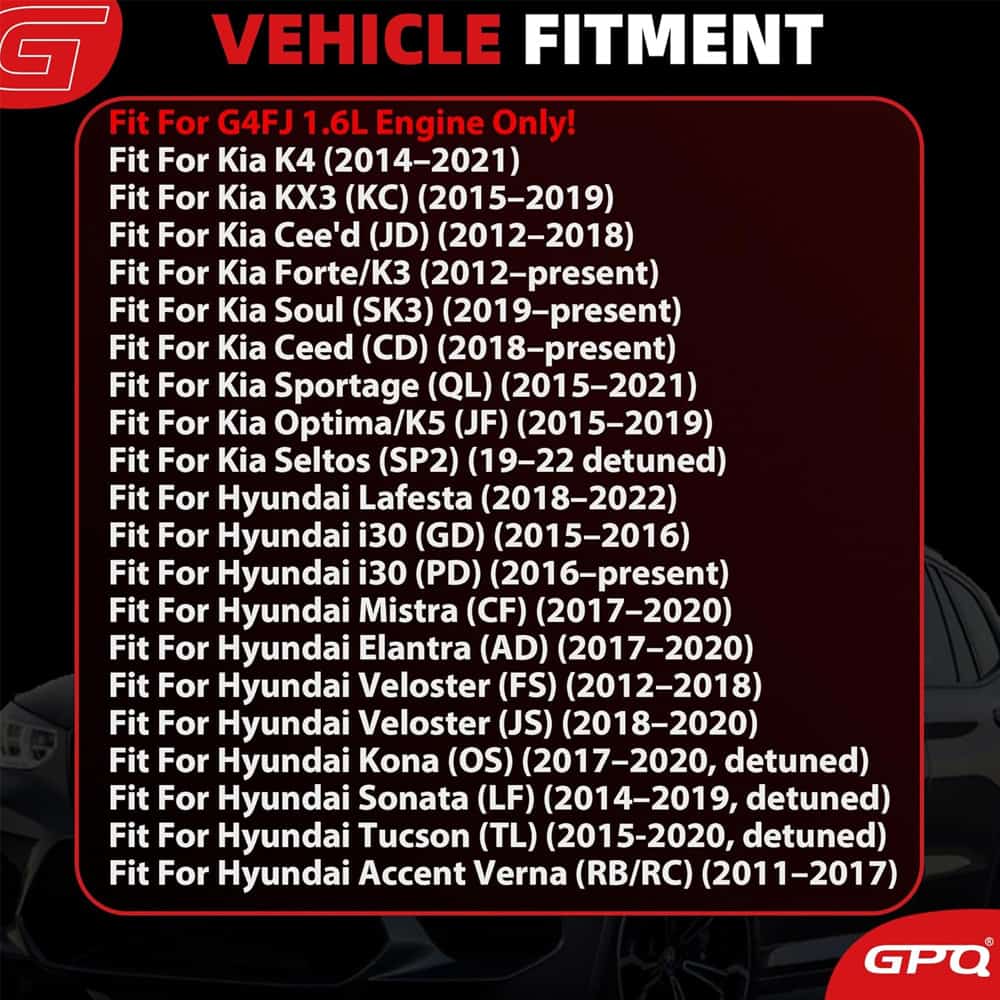 Replacement parts for Hyundai Elantra Kona Sonata Tucson 1.6L engine