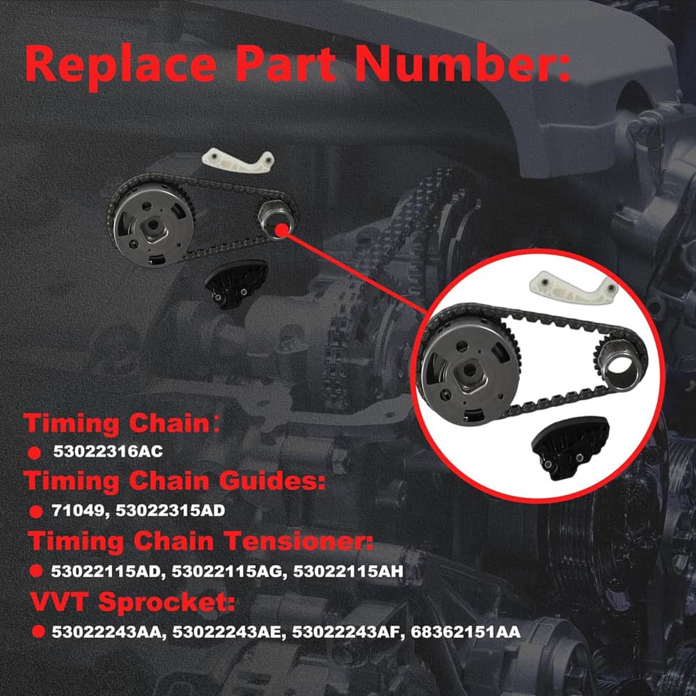 6.4L Hemi Timing Chain Kit For Jeep Grand Cherokee Dodge Challenger Charger Ram 2500 3500 2011-2018
