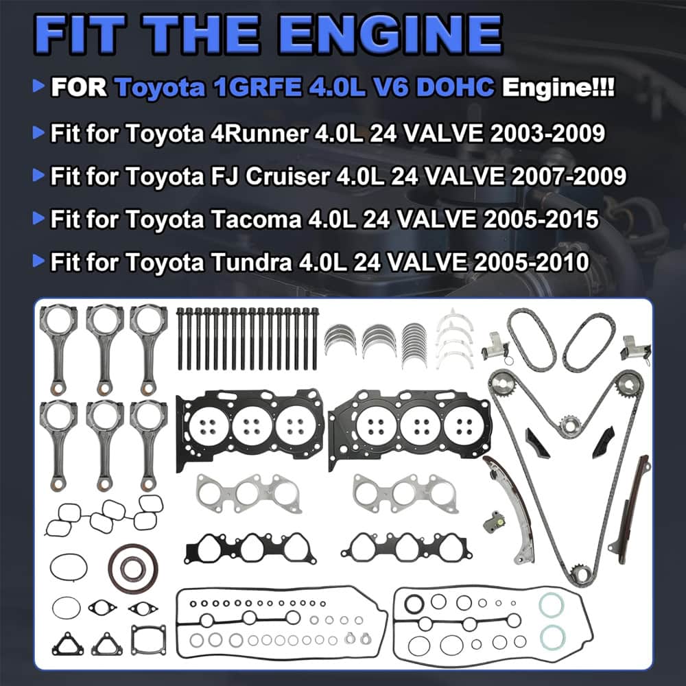 1GRFE 4.0 Timing Chain & Gasket & Con-Rod Bearing Kit