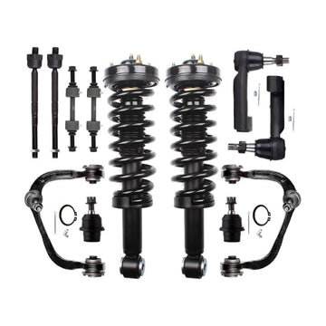 Ford 12Pcs Front Suspension Kit with struts, coil springs and control arms