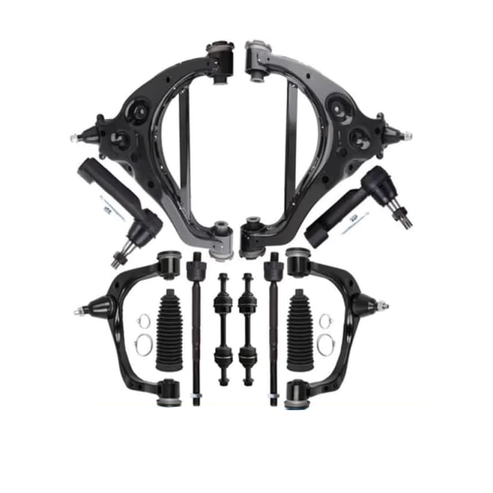 Ford 12Pcs Front Suspension Kit Control Arms Ball Joints Tie Rod Ends Sway Bar Links Bellows