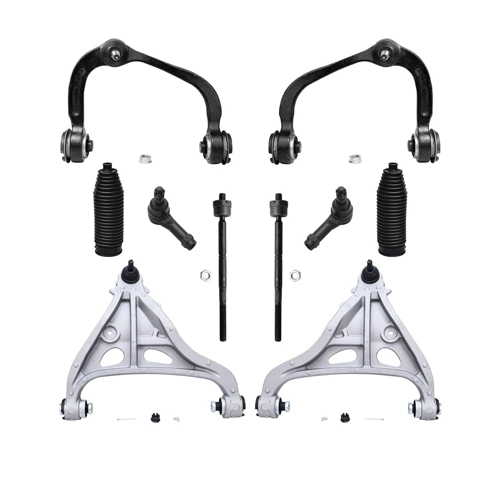 Ford 10PC Front Suspension Kit Upper Lower Control Arms Tie Rods