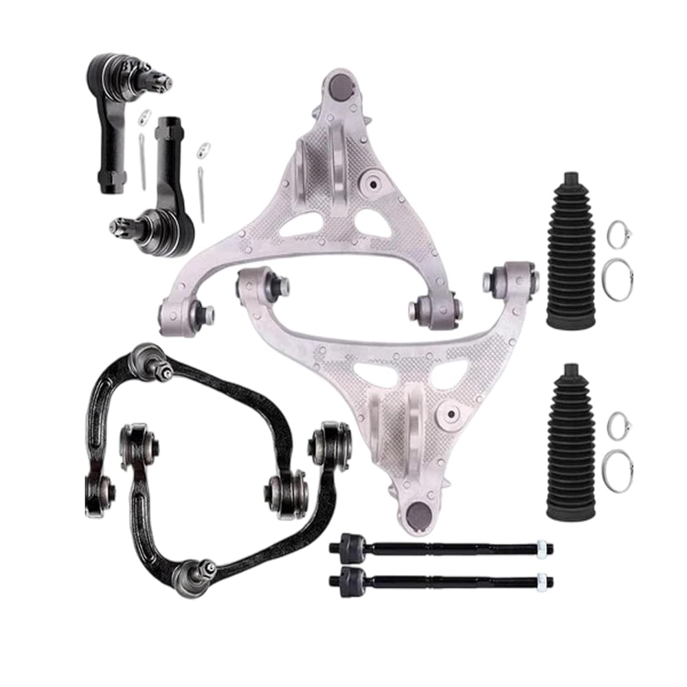 Ford 10PC Front Suspension Kit Upper Lower Control Arms Tie Rods