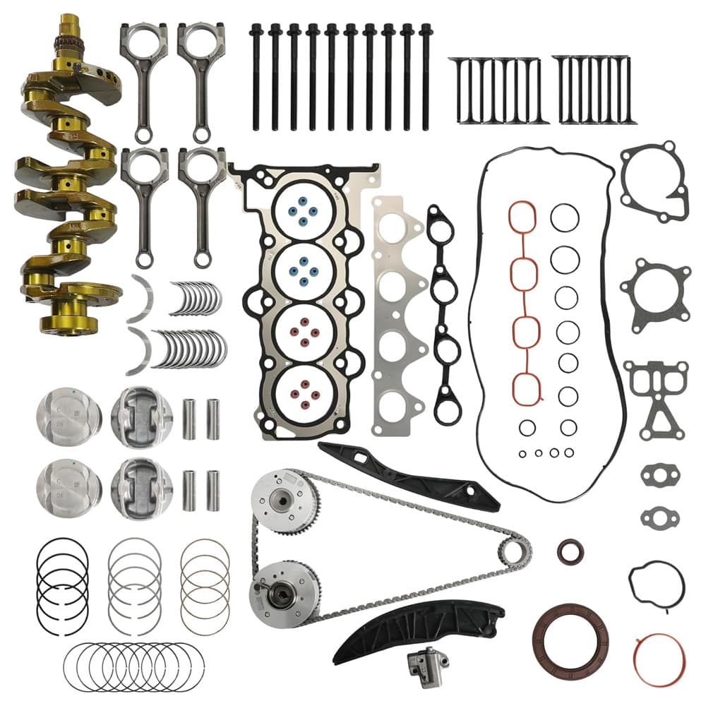 G4FG engine rebuild kit includes crankshaft, connecting rods, timing chain set and pistons for engine overhaul replacement
