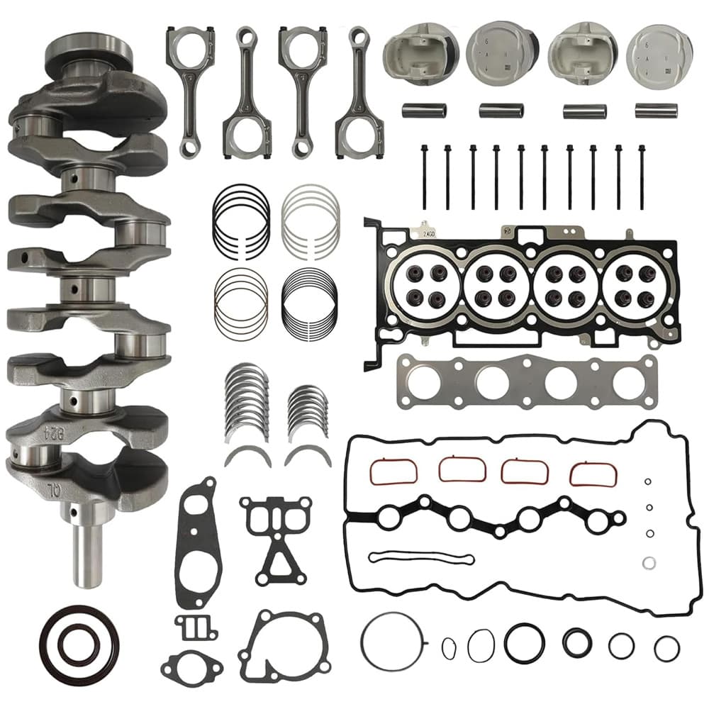 G4KE 2.4L Engine Overhaul Rebuild Kit, Crankshaft Pistons Connecting Rod Kit for Hyundai Kia