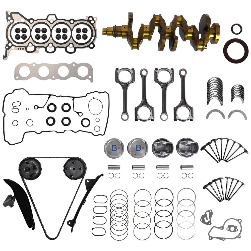 G4NA 2.0L Rebuild Kit Crankshaft Rod Piston Gasket Timing Chain Assembly
