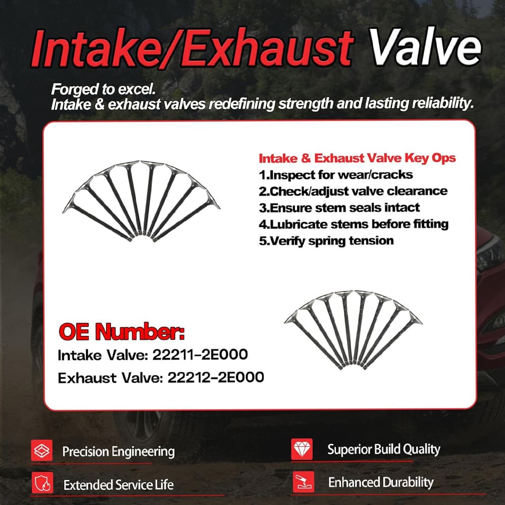 G4NA 2.0L Engine Intake Exhaust Valve Set