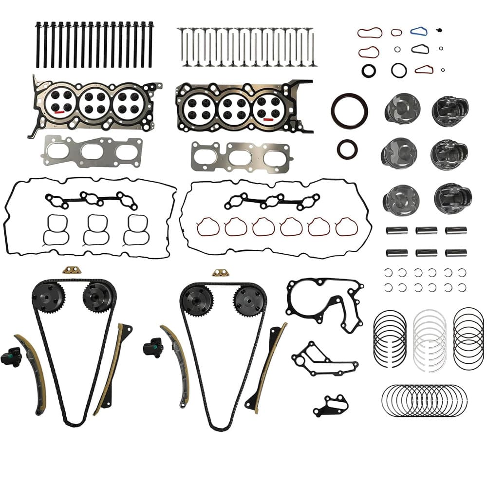 G6DH 3.3L Engine Rebuild Kit Timing Chain VVT Head Gasket Piston Kit Hyundai Kia
