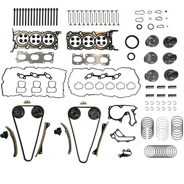G6DH 3.3L Engine Rebuild Kit Timing Chain VVT Head Gasket Piston Kit Hyundai Kia
