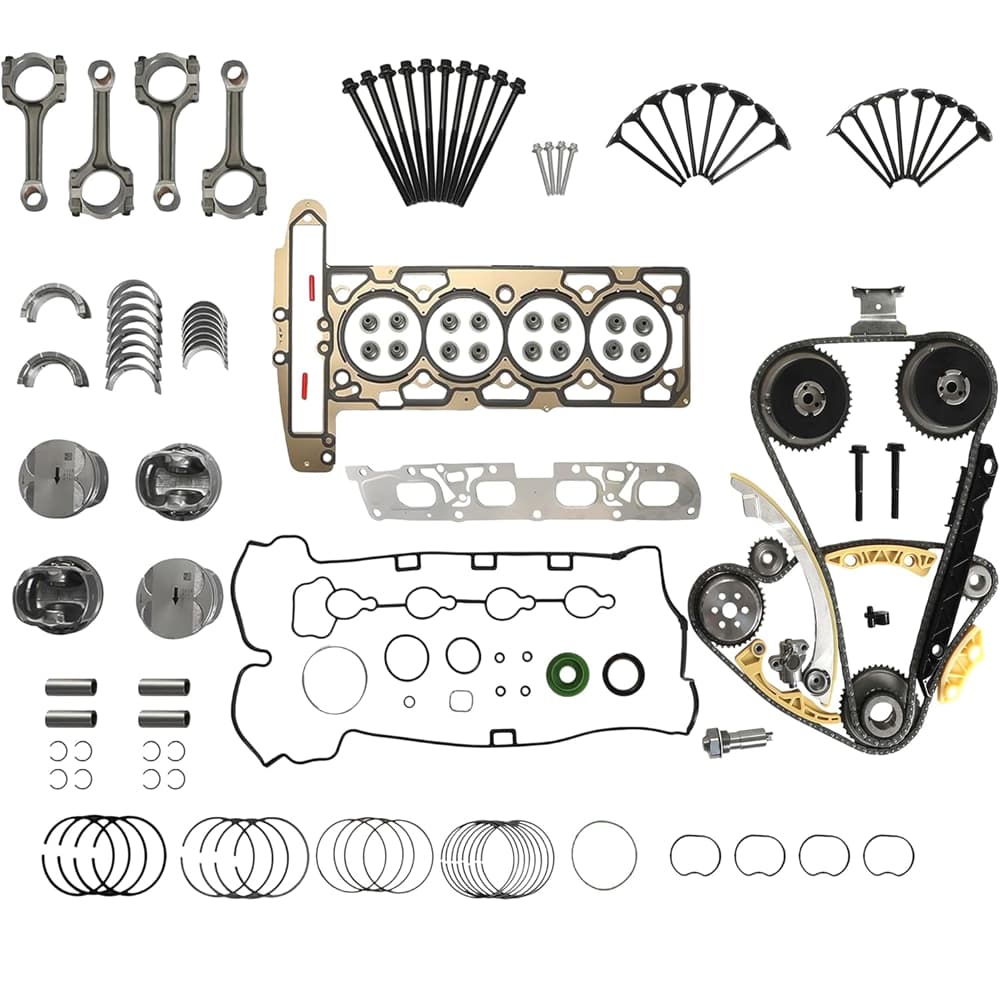 GM 2.4 Full Overhaul Kit With Timing VVT Sprocket Piston Connecting Rod