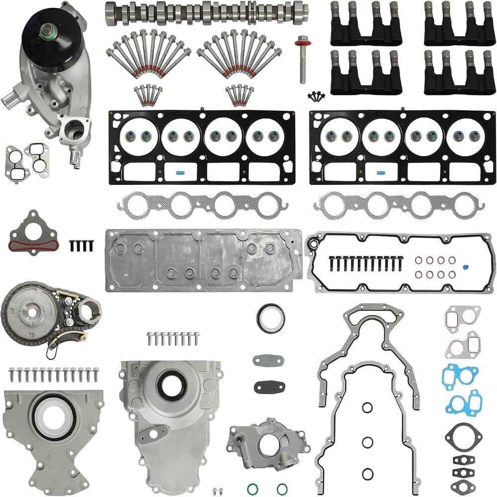 GM 5.3L Overhaul Camshaft Kit With Head Gasket Timing Chain Lifter Timing Cover 