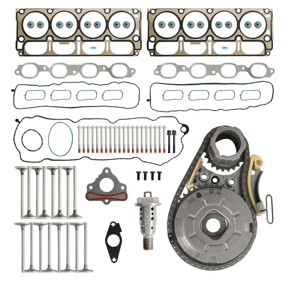 GM 5.3 Overhaul Kit with Timing Chain Kit Intake Exhaust Valve 
