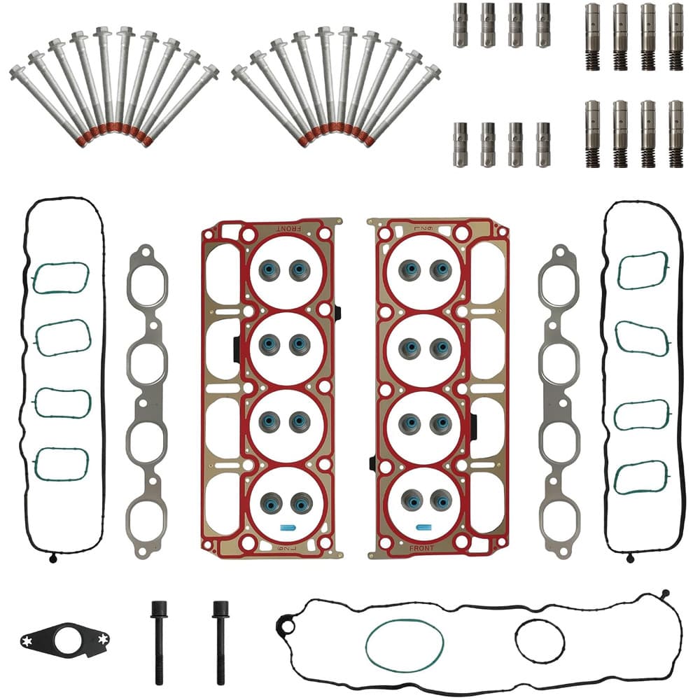 GM 6.2L V8 L2303K Valve Lifter, Cylinder Head Gasket & Head Bolt Kit Replacement Set